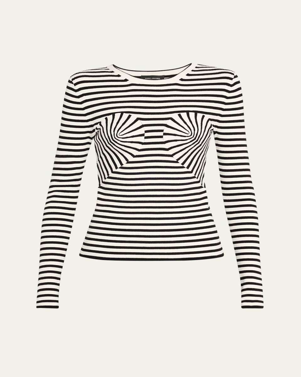 Stripe Seamed Up Knit Top